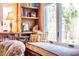 Cozy window seat with built-in bookshelves and decorative pillows providing a peaceful reading nook at 3227 Morrow Farm Ln, Chapel Hill, NC 27516
