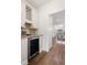 Kitchen nook features granite countertops and stainless steel wine refrigerator at 3541 Rugby Rd, Durham, NC 27707