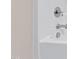 Detail of shower fixture with chrome handles at 525 Fallon Grove Way, Raleigh, NC 27608