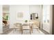 Elegant dining room featuring a round table, modern chairs, and stylish décor at 712 Swim Cave Ln, Wendell, NC 27591