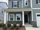 Charming front porch with stone accents and white columns. Address number 712 clearly displayed at 712 Swim Cave Ln, Wendell, NC 27591