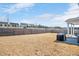 Large backyard with a privacy fence and a covered patio at 724 Summer Music Ln, Raleigh, NC 27603
