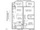 Detailed floor plan showcasing the layout of the home, including bedrooms, kitchen, dining, and living spaces at 100 Hunting Chase # 1-B, Cary, NC 27513