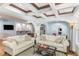 A basement with arched ceilings and a wet bar perfect for entertaining at 10841 Round Brook Cir, Raleigh, NC 27617