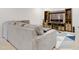 Comfortable living area with a fireplace, television, and a large sectional sofa at 163 Periwinkle Pl, Clayton, NC 27527