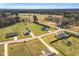 Stunning aerial view of a residential neighborhood with spacious lots and well-maintained landscaping at 28 Sandcastle Ln, Four Oaks, NC 27524