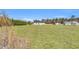 Vast backyard with lush green grass, surrounded by mature trees and a view of the home at 28 Sandcastle Ln, Four Oaks, NC 27524
