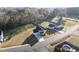 An aerial shot of the home, showcasing its location in a neighborhood with well-kept lawns at 54 Silverleaf Dr, Wendell, NC 27591