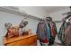 Walk-in closet with wood dresser, hanging rods, and shelving providing ample storage at 6089 Joe Trail Ct, Mebane, NC 27302