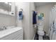 Clean bathroom with vanity, toilet, and shower showcasing modern fixtures and design at 805 N Elizabeth St St, Durham, NC 27701