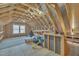 This unfinished attic has a lot of potential, with space for storage and/or future home improvement projects at 8304 Rosiere Dr, Cary, NC 27518