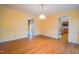 Dining room with hardwood floors and access to the kitchen at 94 Cedar Hills Cir, Chapel Hill, NC 27514