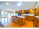 Bright, spacious kitchen features a skylight, center island, and plenty of cabinet space at 94 Cedar Hills Cir, Chapel Hill, NC 27514