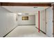 Unfinished basement area featuring a drop ceiling and visible ductwork at 1021 Whetstone Ct, Raleigh, NC 27615