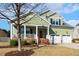 Charming two-story home featuring a welcoming front porch, two-car garage, and well-maintained landscaping at 1024 Jensen Grove Ct, Fuquay Varina, NC 27526