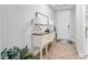 Inviting foyer with hardwood floors, stylish console table, and bright natural light at 105 Olde Liberty Dr, Youngsville, NC 27596