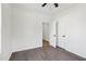 This bedroom boasts wood-look floors and easy access to closet space at 109 Faucette Ave, Burlington, NC 27215