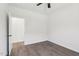 This bedroom boasts wood-look floors and easy access to closet space at 109 Faucette Ave, Burlington, NC 27215