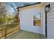 Outdoor deck with wood railings, showing the exterior of the home at 109 Faucette Ave, Burlington, NC 27215