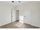Airy bedroom with two closets, wood-look flooring and bright, neutral walls and trim at 111 Faucette Ave, Burlington, NC 27215