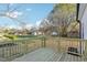 New wooden deck overlooking the backyard at 111 Faucette Ave, Burlington, NC 27215