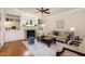 Inviting living room with a cozy fireplace and built-in shelving offers a warm and stylish space at 116 Galway Dr, Chapel Hill, NC 27517