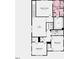 Second floor plan displays the owner's suite, loft, laundry, and two additional bedrooms with a shared bathroom at 1244 Hardin Hill Ln, Knightdale, NC 27545