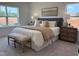 Primary bedroom showcasing ample natural light and contemporary decor at 1511 Malcus Ct # 64, Fuquay Varina, NC 27526