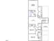 Second floor floor plan includes bedrooms, bathrooms, a loft, laundry room and unfinished storage area at 239 Meadowbark Bnd # 27, Garner, NC 27529