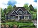 New construction home featuring a landscaped yard, symmetrical design, and welcoming front door at 249 High Ridge Ln, Pittsboro, NC 27312