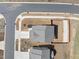 Overhead aerial shot shows a home and fenced backyard in a Gathering-friendly neighborhood at 3103 Woodland Park Rd, Durham, NC 27703