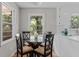 Sunny breakfast nook with a glass table, offering a cozy spot for casual dining at 3605 Octavia St, Raleigh, NC 27606