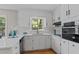 Bright kitchen with white cabinets, countertops, and modern appliances, offering a clean, modern look at 3605 Octavia St, Raleigh, NC 27606