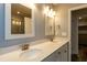 Spacious bathroom features double sinks, white cabinets, and modern fixtures at 372 White Oak Ridge Dr, Garner, NC 27529