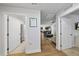 Hallway view of living room and bathroom at 8710 Kenridge Ln, Fuquay Varina, NC 27526