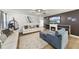 Comfortable living room features a fireplace and modern furnishings at 8710 Kenridge Ln, Fuquay Varina, NC 27526