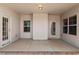 Inviting covered patio with concrete flooring, offering outdoor space at 96 Foxtail Ct, Clayton, NC 27520