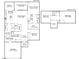 Detailed floor plan showcasing layout of rooms, including kitchen, bedrooms, living area, and garage at 96 Foxtail Ct, Clayton, NC 27520