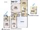 First floor layout featuring a great room, gourmet kitchen, guest suite, and garage at 1029 Benay Rd, Morrisville, NC 27560