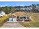A ranch-style house has a two-car garage and a covered front porch at 1076 Nc 55, Coats, NC 27521