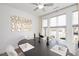 Bright dining room with an oval table, seating for six, and a decorative mirrored wall accent at 1206 Linkwood Way, Fuquay Varina, NC 27526