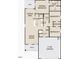 Detailed floor plan showcasing the layout of a three-bedroom home with an open kitchen and two-car garage at 127 N Keatts Winner Ct, Wilson's Mills, NC 27520