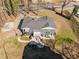 Aerial view of home showing patio and backyard at 1603 N Alston Ave, Durham, NC 27701