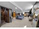 Expansive finished basement with dark accents, stylish seating and bar area with accent lighting at 1603 N Alston Ave, Durham, NC 27701