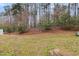 Expansive backyard with mature trees and landscaping, offering a private outdoor space at 200 Mariah Towns Way, Garner, NC 27529