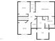 Second floor plan with bedrooms, bathrooms, laundry room, and W.I.C at 2012 Castana Ct, Willow Springs, NC 27592