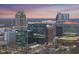 An aerial view of the city skyline, showcasing modern architecture and urban landscape at 208 Martin Luther King Jr Blvd, Raleigh, NC 27601