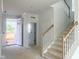 Bright entryway with staircase and open doorway showcasing a modern design, construction incomplete at 245 Golfview Ave, Benson, NC 27504