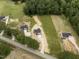 Overhead shot of three homes on large lots in a new development at 9600 Stallings Rd, Spring Hope, NC 27882