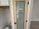 Close-up of pantry door that says 'Pantry' on the glazed glass at 9600 Stallings Rd, Spring Hope, NC 27882